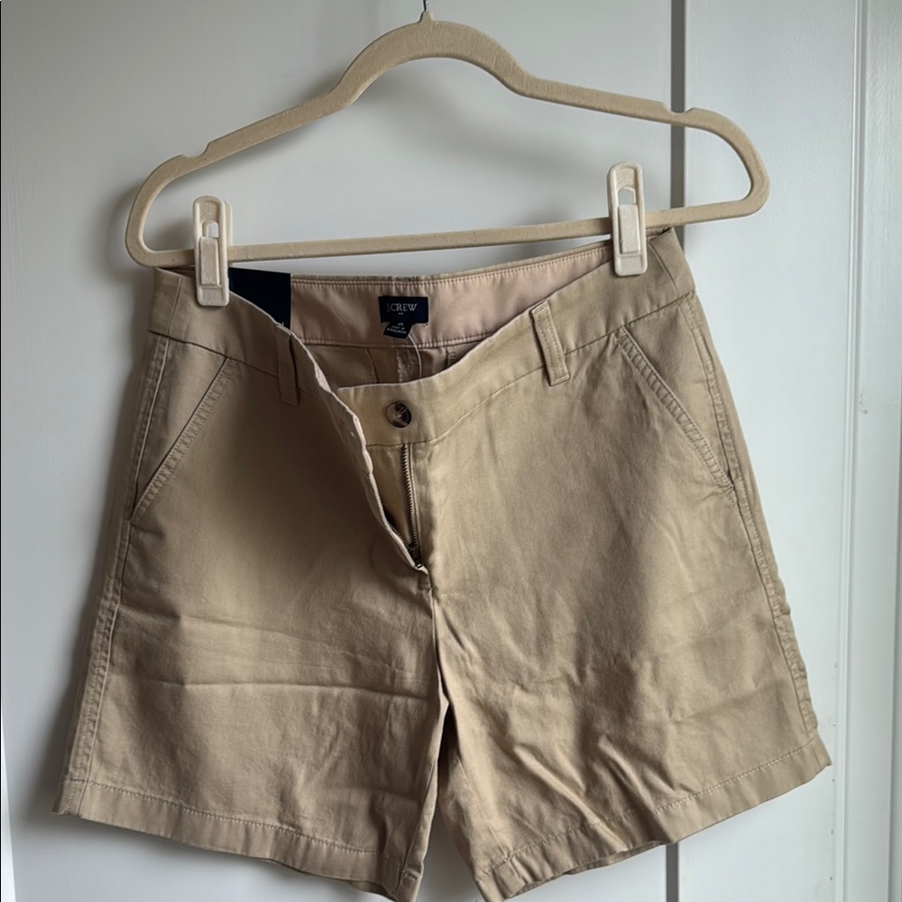NWT J. Crew 7 inch Tan Chino Shorts